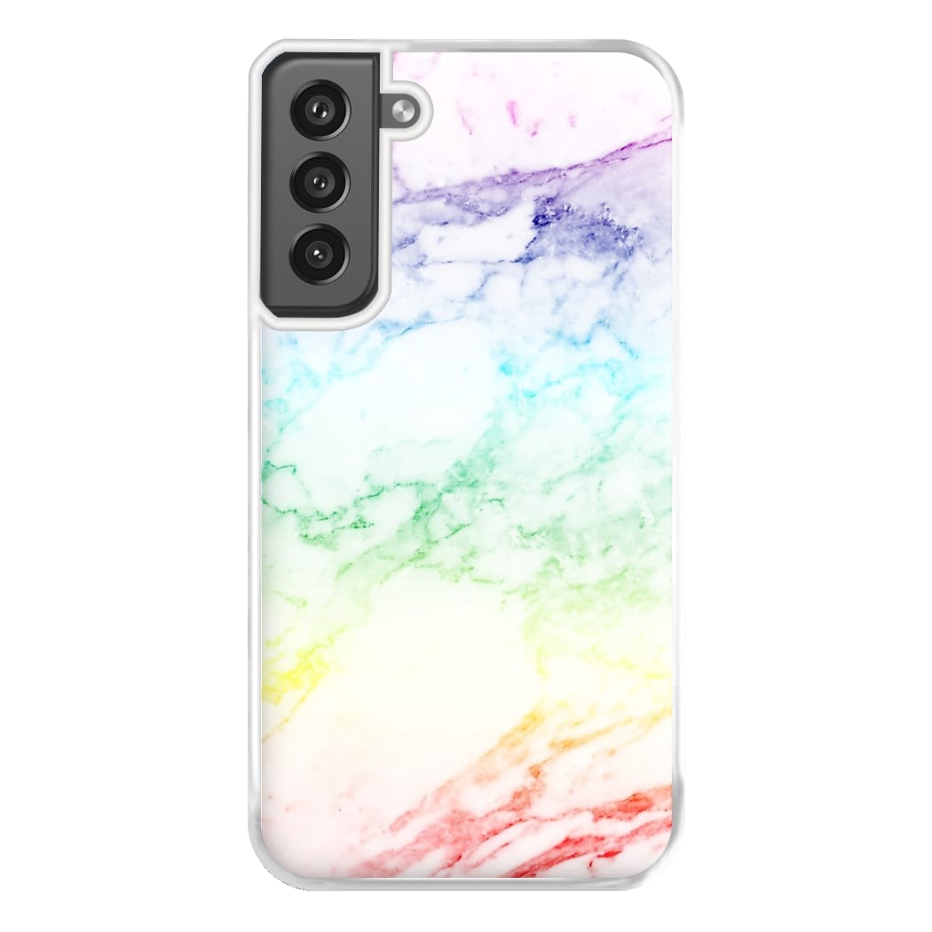 Rainbow Streak Marble Pattern Phone Case for Galaxy S21FE