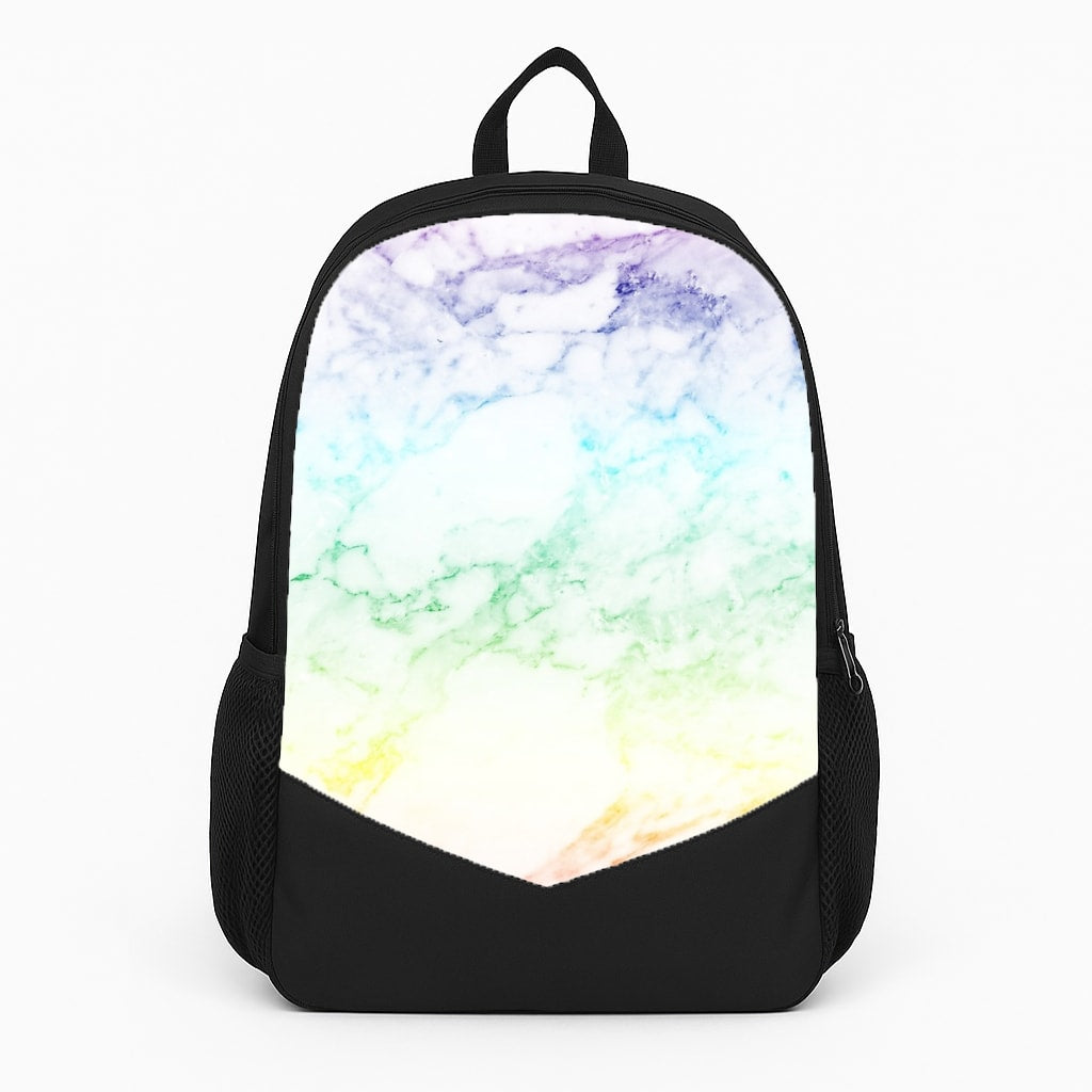 Rainbow Streak Marble Pattern Backpack