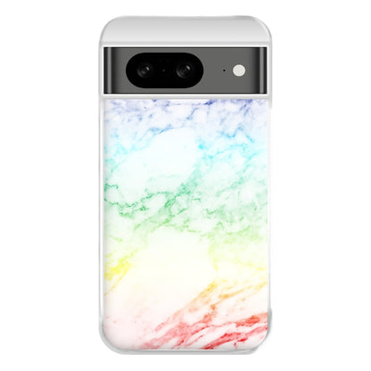 Rainbow Streak Marble Pattern Phone Case for Google Pixel 8