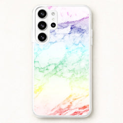 Rainbow Streak Marble Pattern Phone Case for Galaxy S26 Ultra