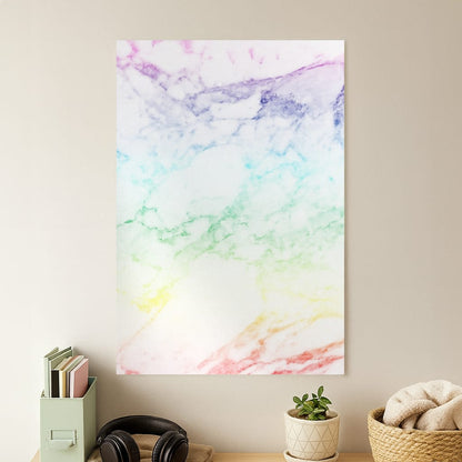 Rainbow Streak Marble Pattern Poster