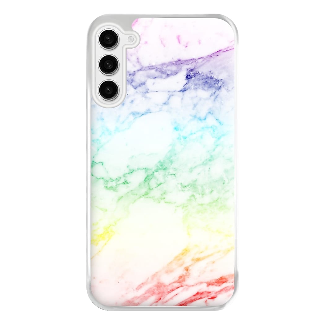 Rainbow Streak Marble Pattern Phone Case for Galaxy S23FE