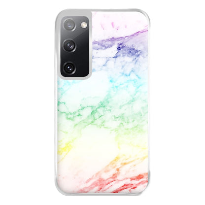 Rainbow Streak Marble Pattern Phone Case for Galaxy S20