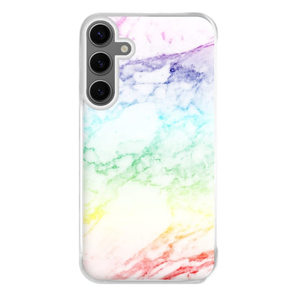 Rainbow Streak Marble Pattern Phone Case for Galaxy S24FE