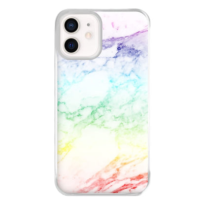 Rainbow Streak Marble Pattern Phone Case for iPhone 13 Mini