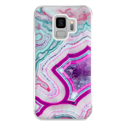 Purple Geode Pattern Phone Case for Galaxy S9 Plus