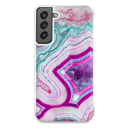 Purple Geode Pattern Phone Case for Galaxy S21FE