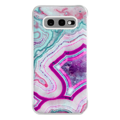 Purple Geode Pattern Phone Case for Galaxy S10e