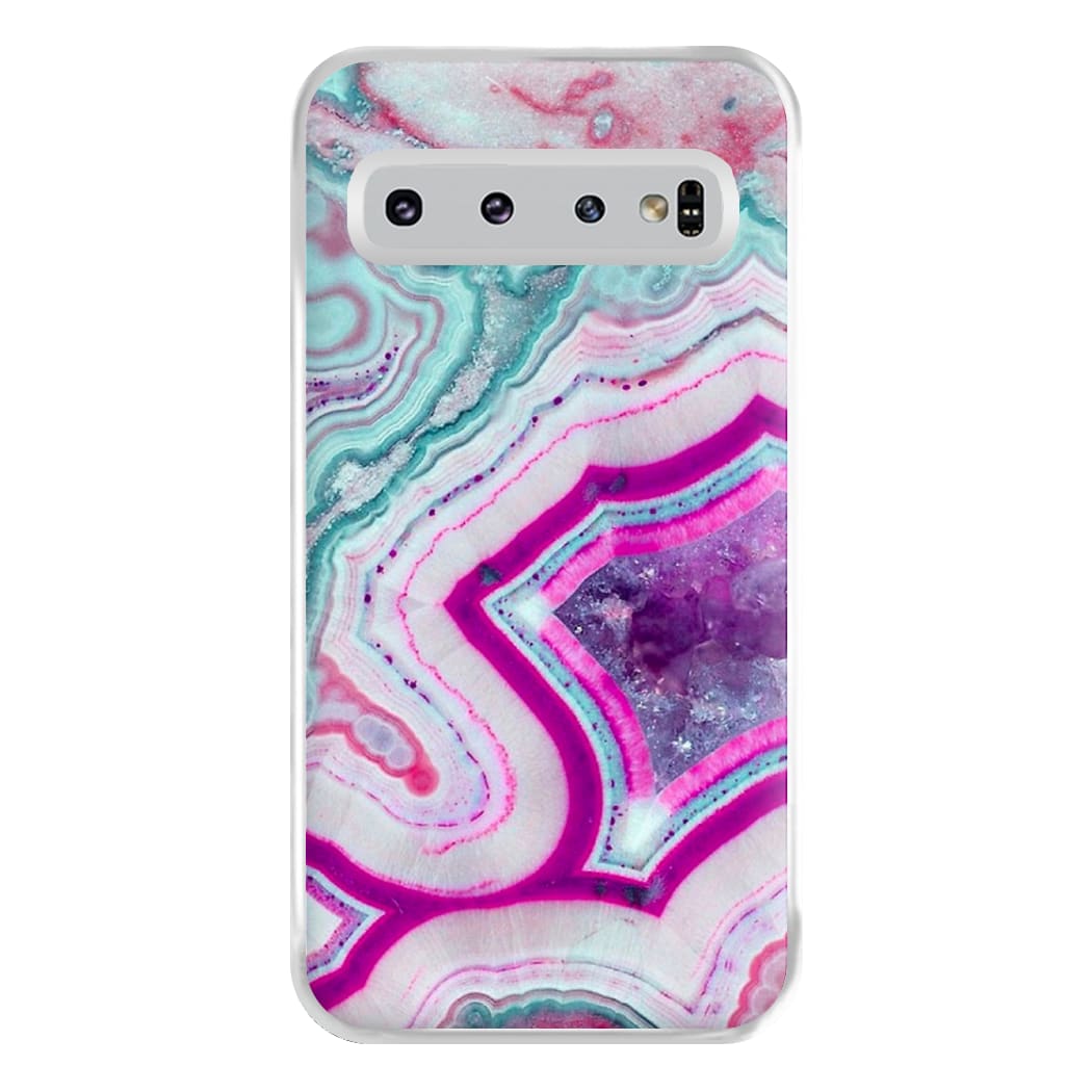 Purple Geode Pattern Phone Case for Galaxy S10 Plus