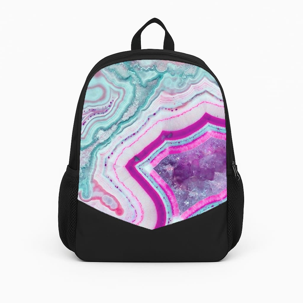 Purple Geode Pattern Backpack