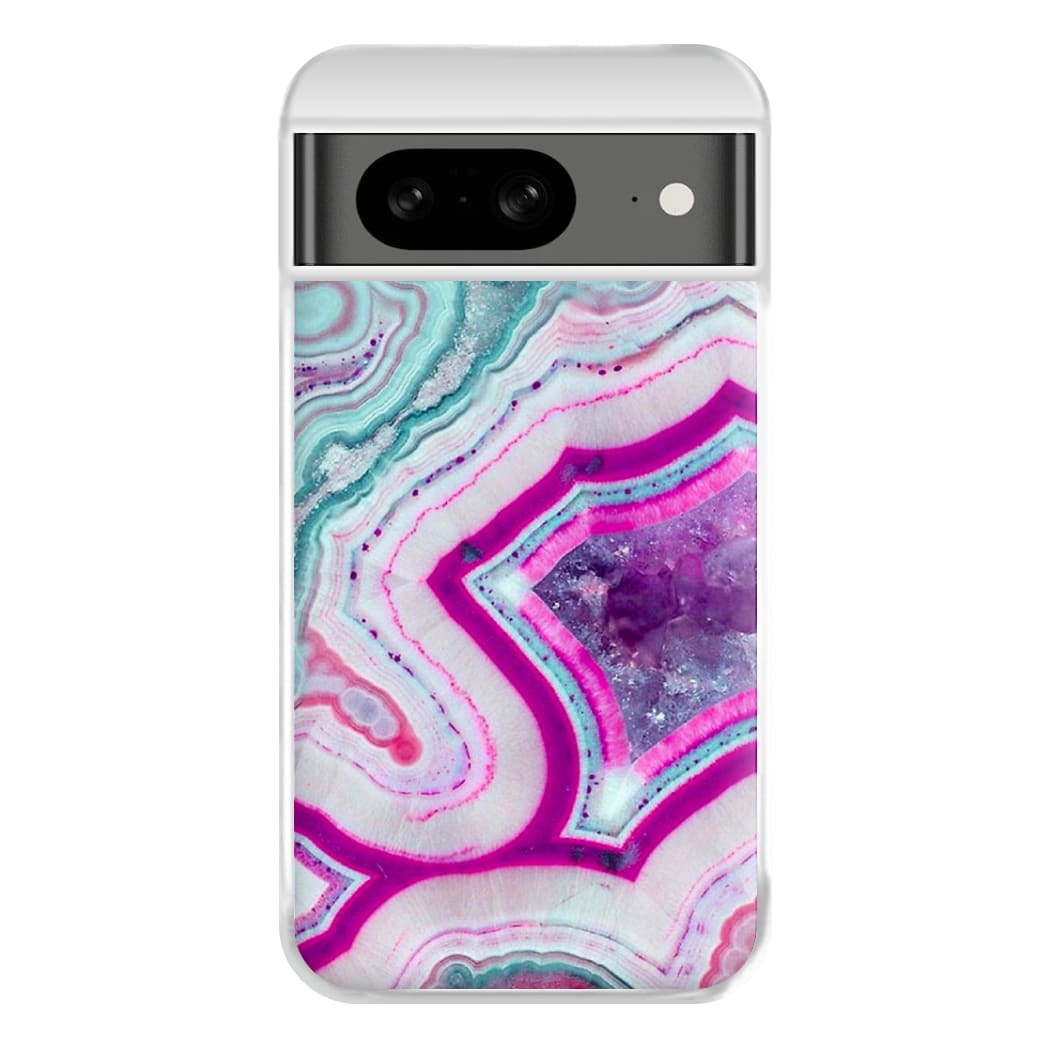 Purple Geode Pattern Phone Case for Google Pixel 8