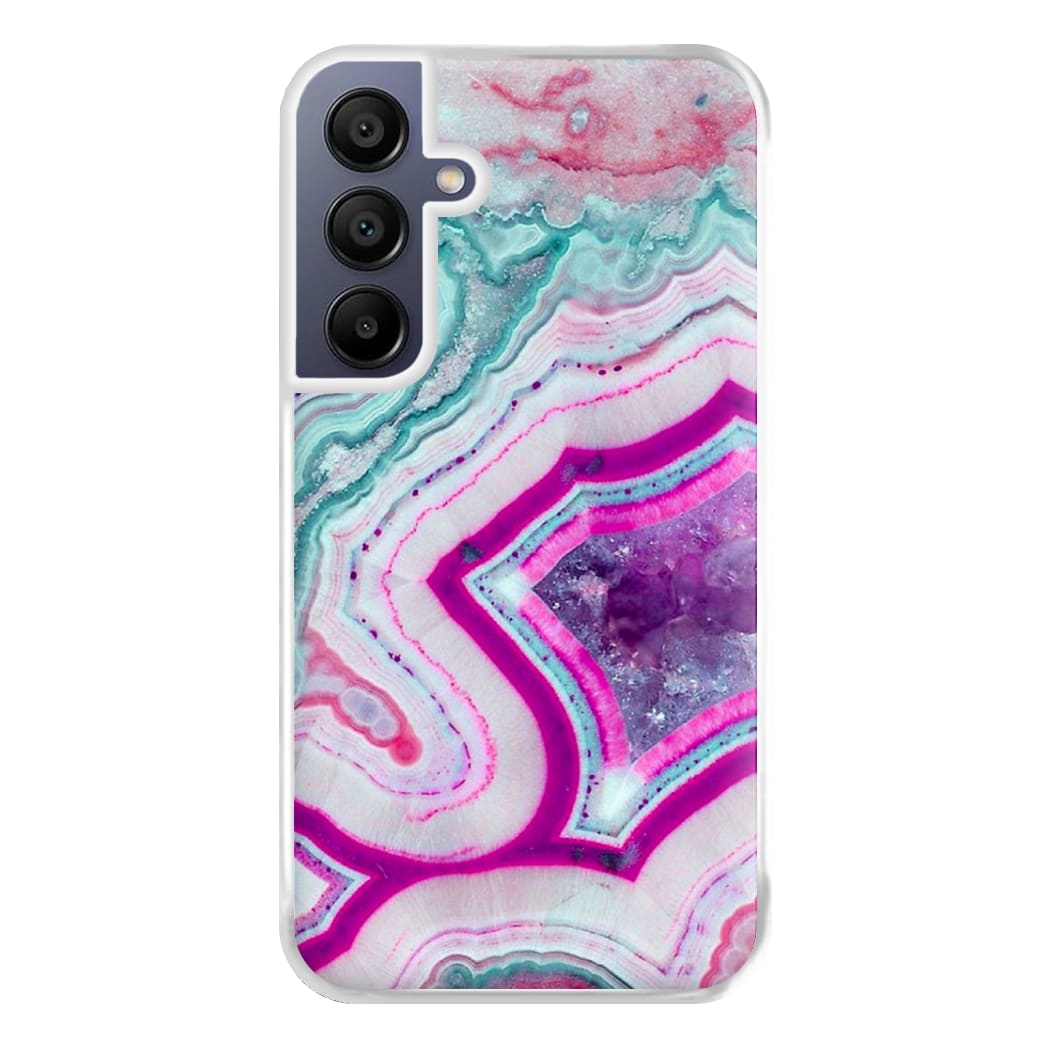 Purple Geode Pattern Phone Case for Galaxy A16