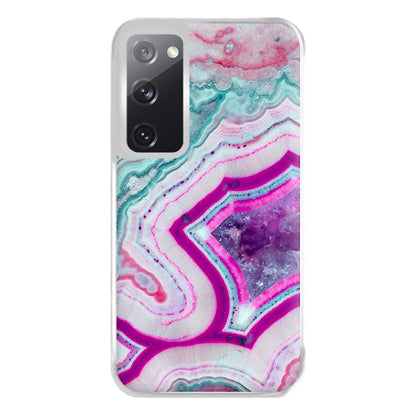 Purple Geode Pattern Phone Case for Galaxy S20FE