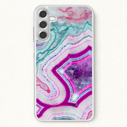 Purple Geode Pattern Phone Case for Galaxy A17