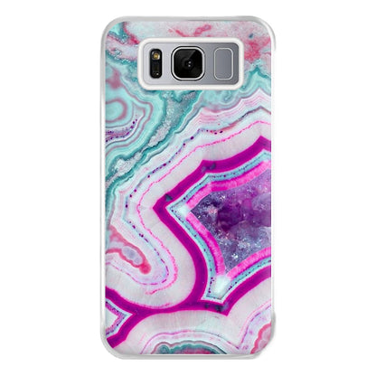 Purple Geode Pattern Phone Case for Galaxy S8 Plus