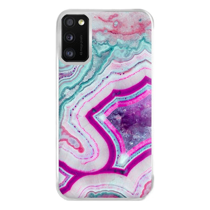 Purple Geode Pattern Phone Case for Galaxy A41