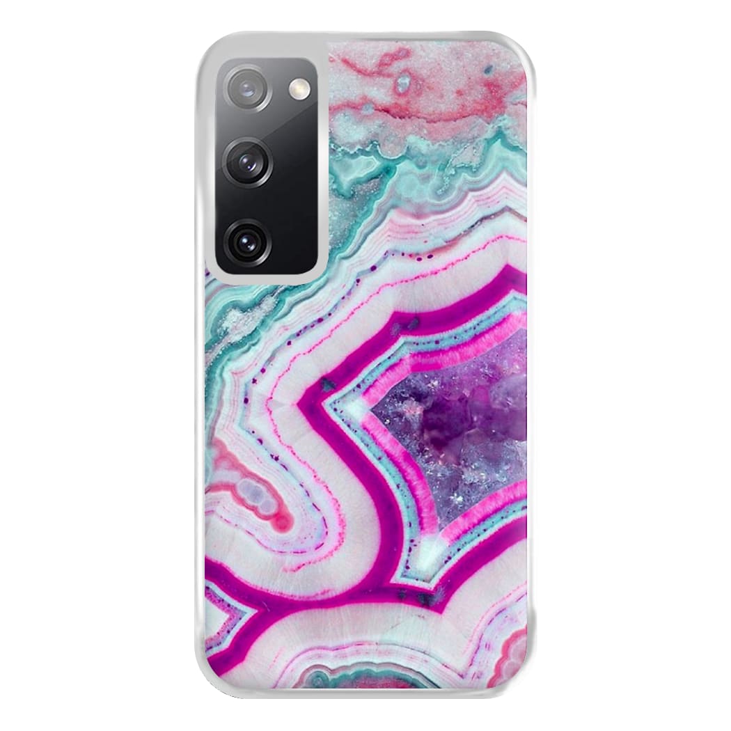 Purple Geode Pattern Phone Case for Galaxy S20