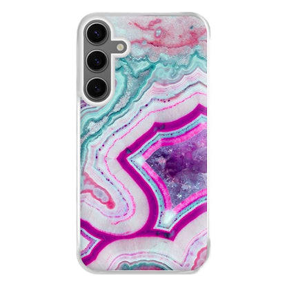 Purple Geode Pattern Phone Case for Galaxy S24FE