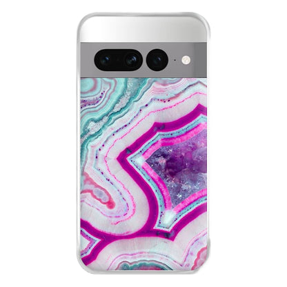 Purple Geode Pattern Phone Case for Google Pixel 7 Pro