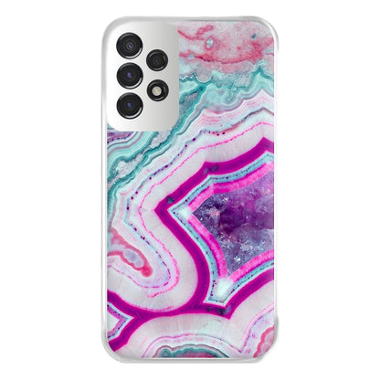 Purple Geode Pattern Phone Case for Galaxy A53