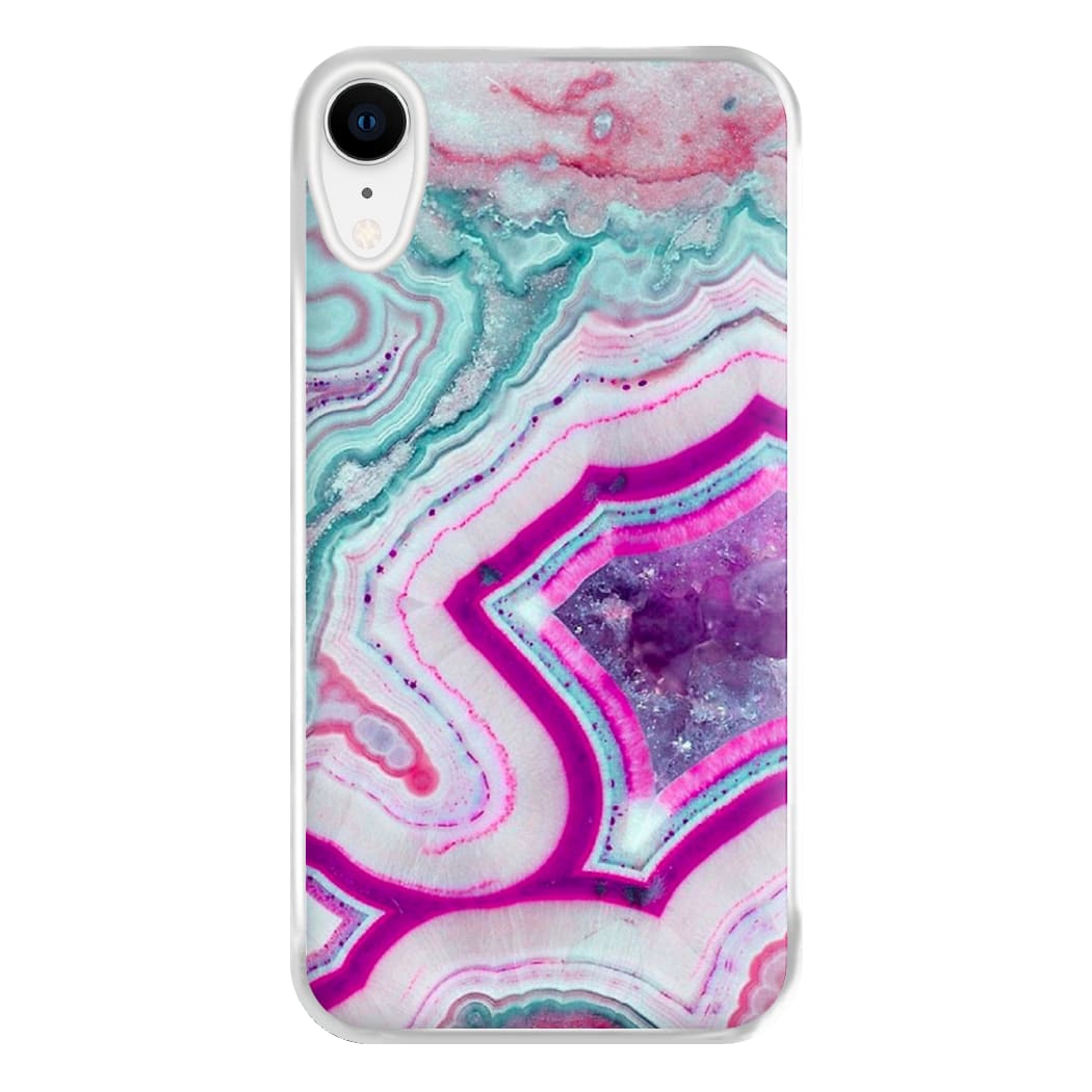 Purple Geode Pattern Phone Case for iPhone XR