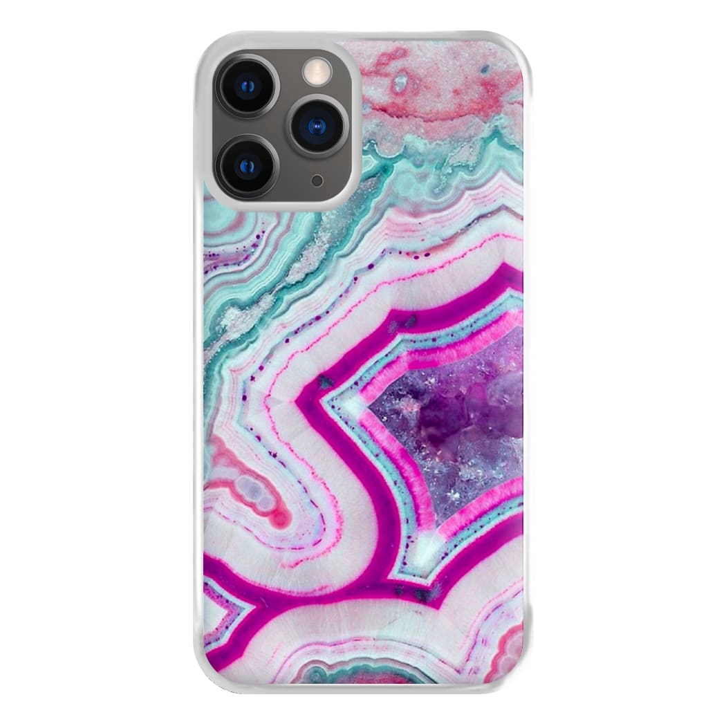 Purple Geode Pattern Phone Case for iPhone 12 Pro Max