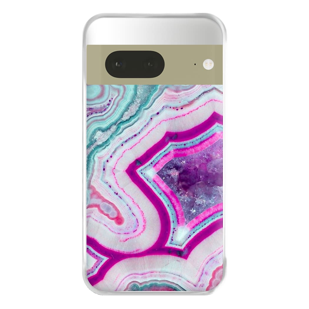 Purple Geode Pattern Phone Case for Google Pixel 7a