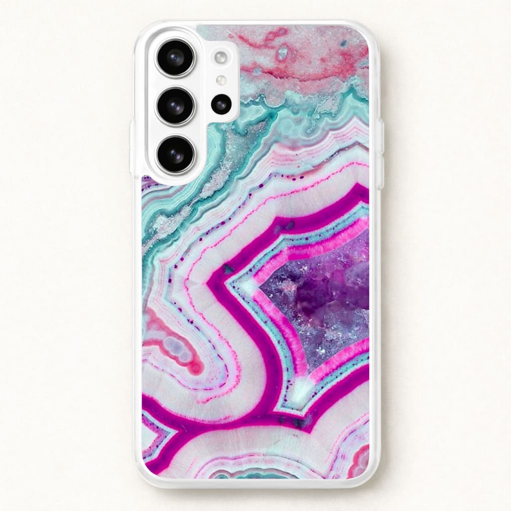Purple Geode Pattern Phone Case for Galaxy S26 Ultra