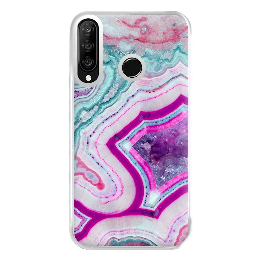 Purple Geode Pattern Phone Case for Huawei P30 Lite