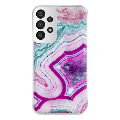 Purple Geode Pattern Phone Case for Galaxy A33