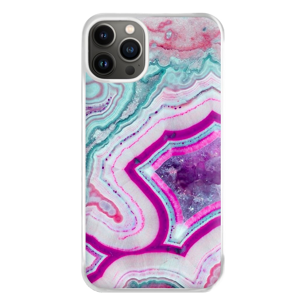 Purple Geode Pattern Phone Case for iPhone 13