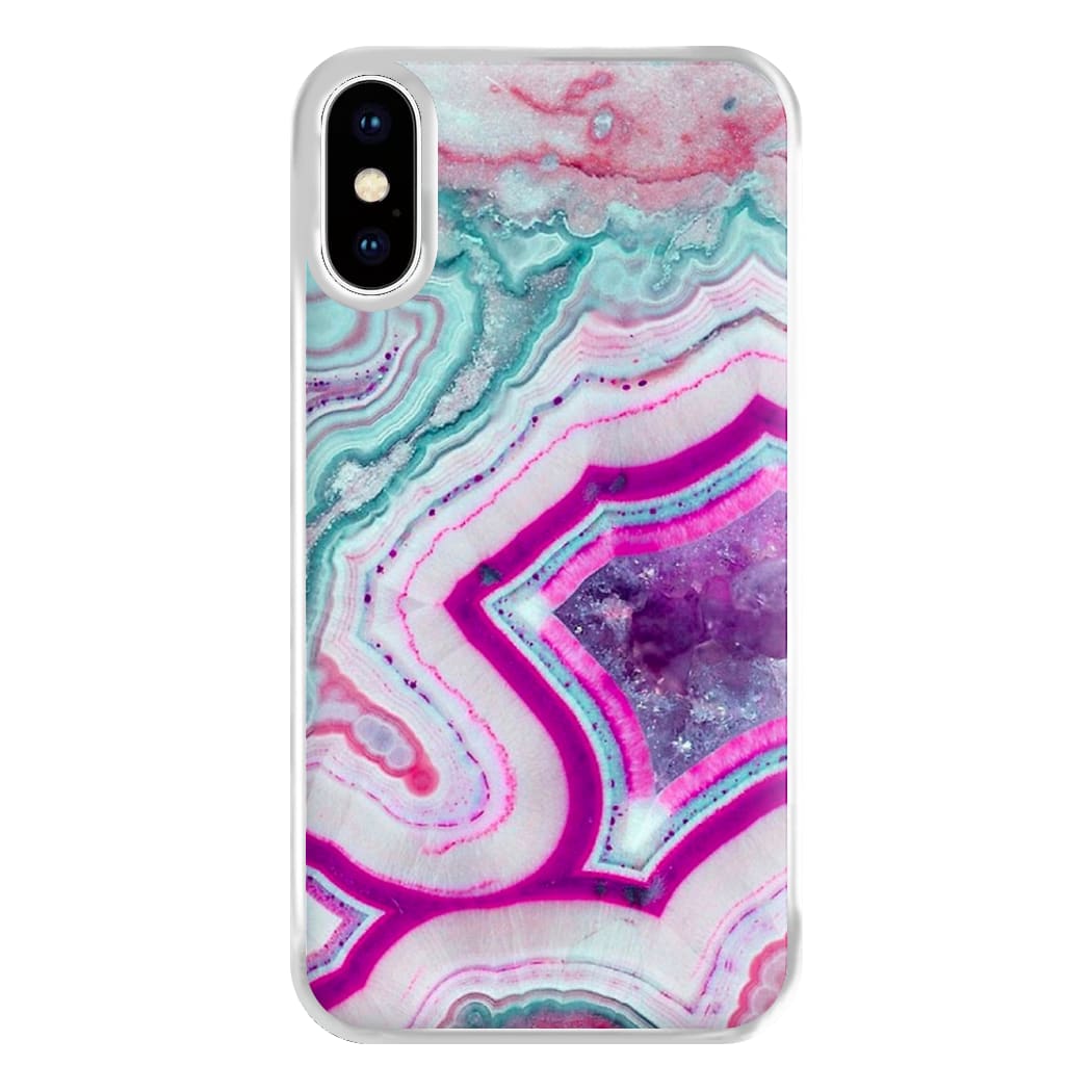 Purple Geode Pattern Phone Case for iPhone XS Max