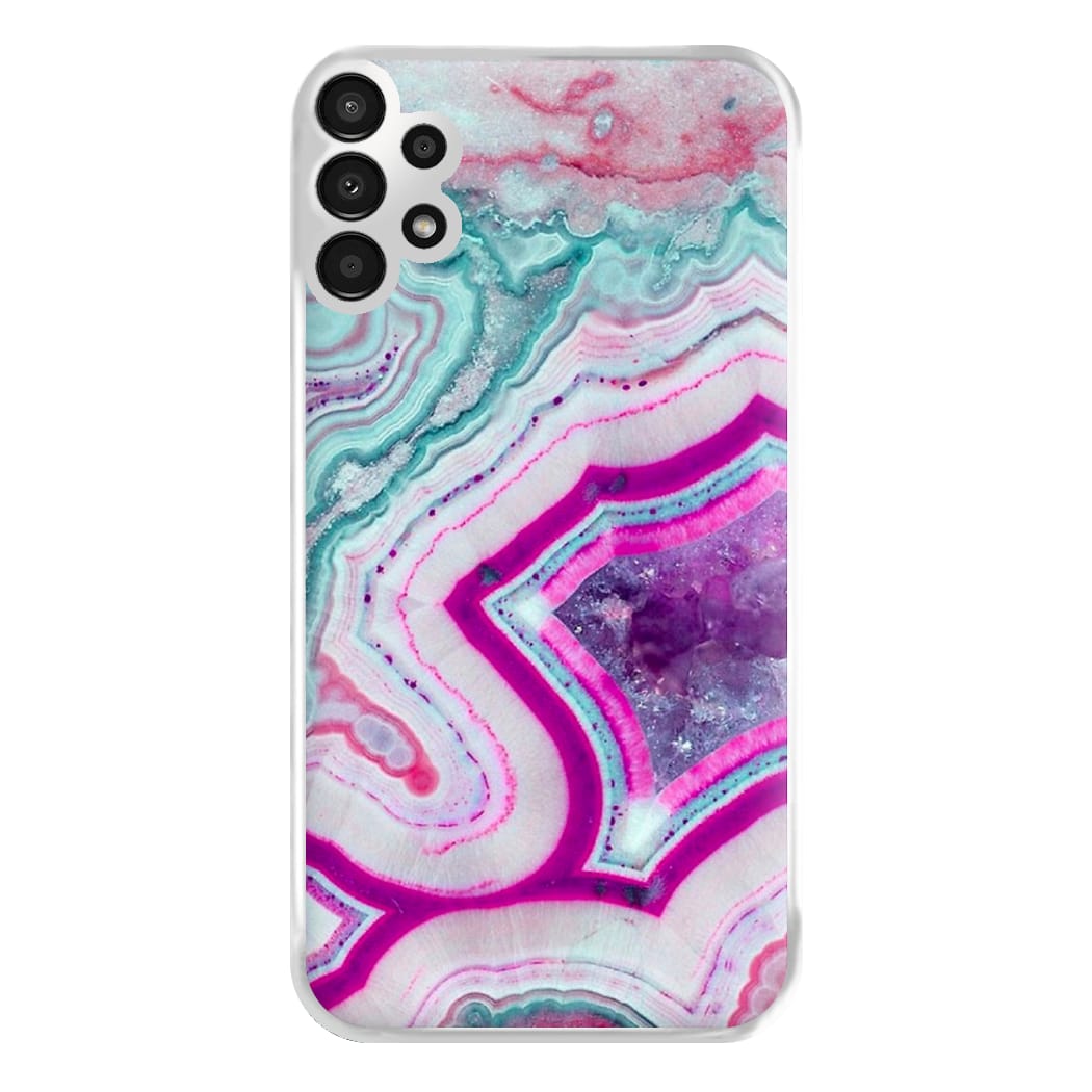 Purple Geode Pattern Phone Case for Galaxy A13