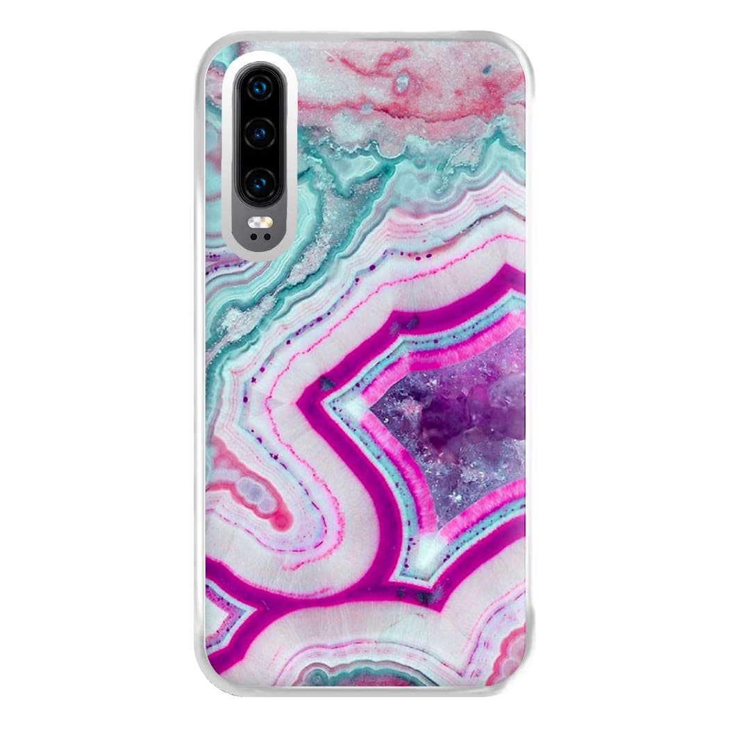 Purple Geode Pattern Phone Case for Huawei P30