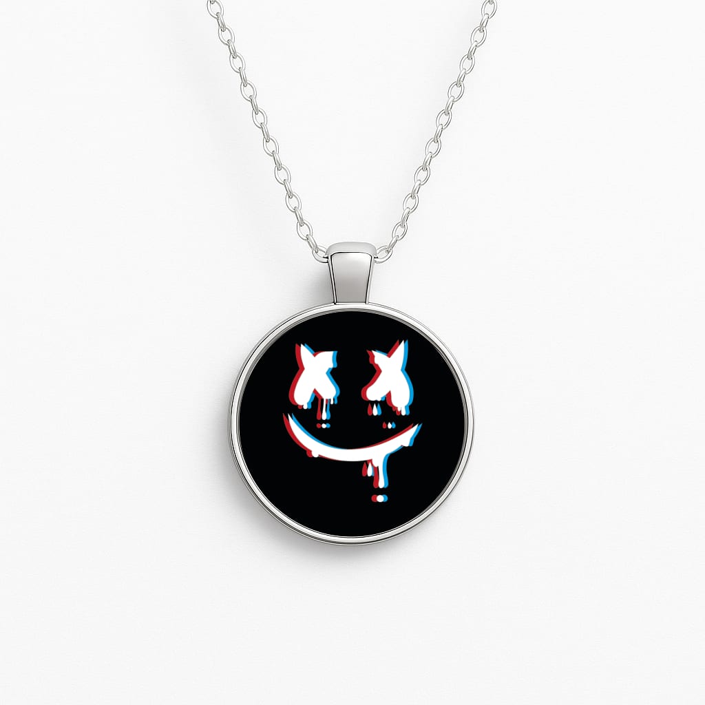 Blue Blur - White Helmet DJ Necklace