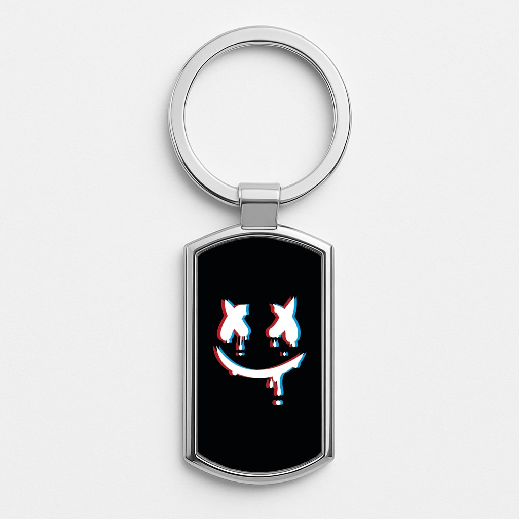 Blue Blur - White Helmet DJ Luxury Keyring