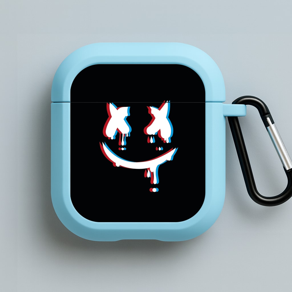 Blue Blur - White Helmet DJ Blue AirPods Case