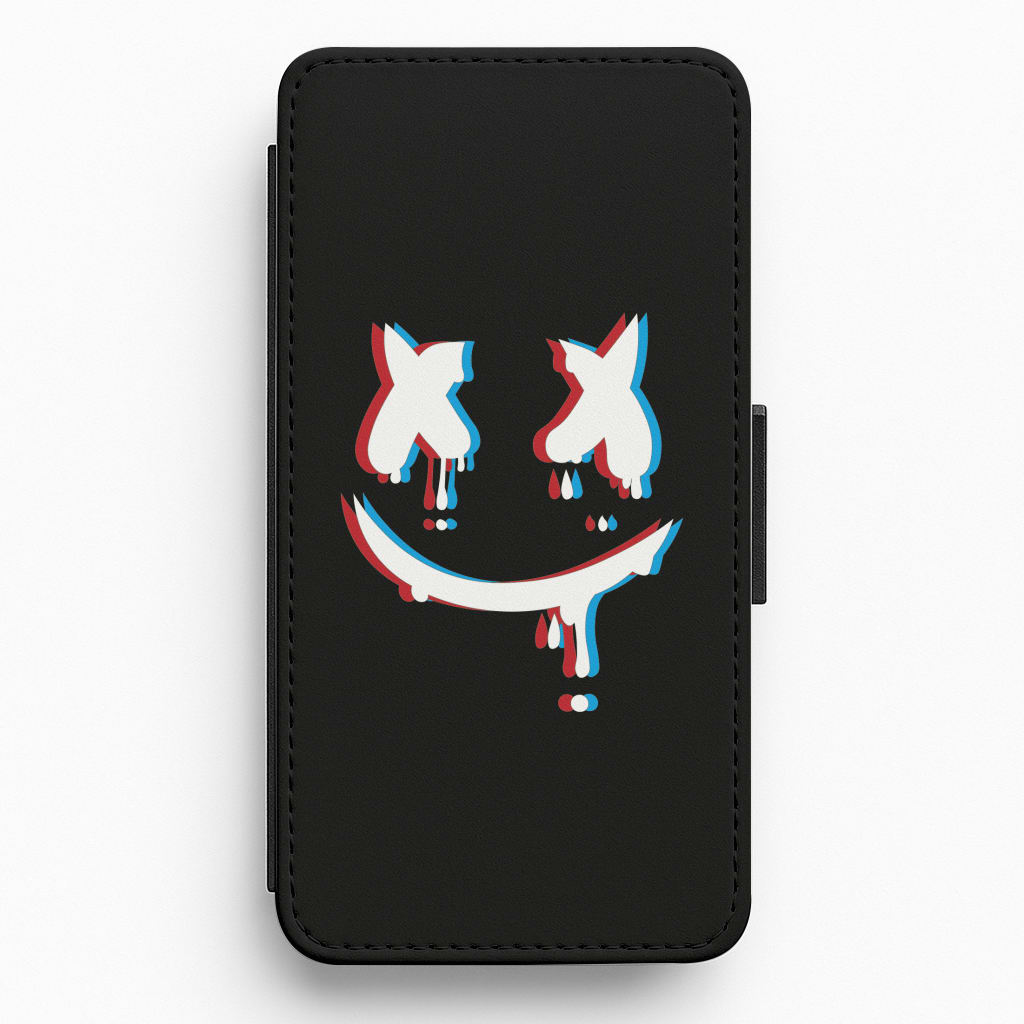 Blue Blur - White Helmet DJ Flip / Wallet Phone Case