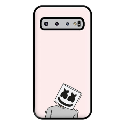 Grey Shirt - White Helmet DJ Phone Case for Galaxy S10 Plus