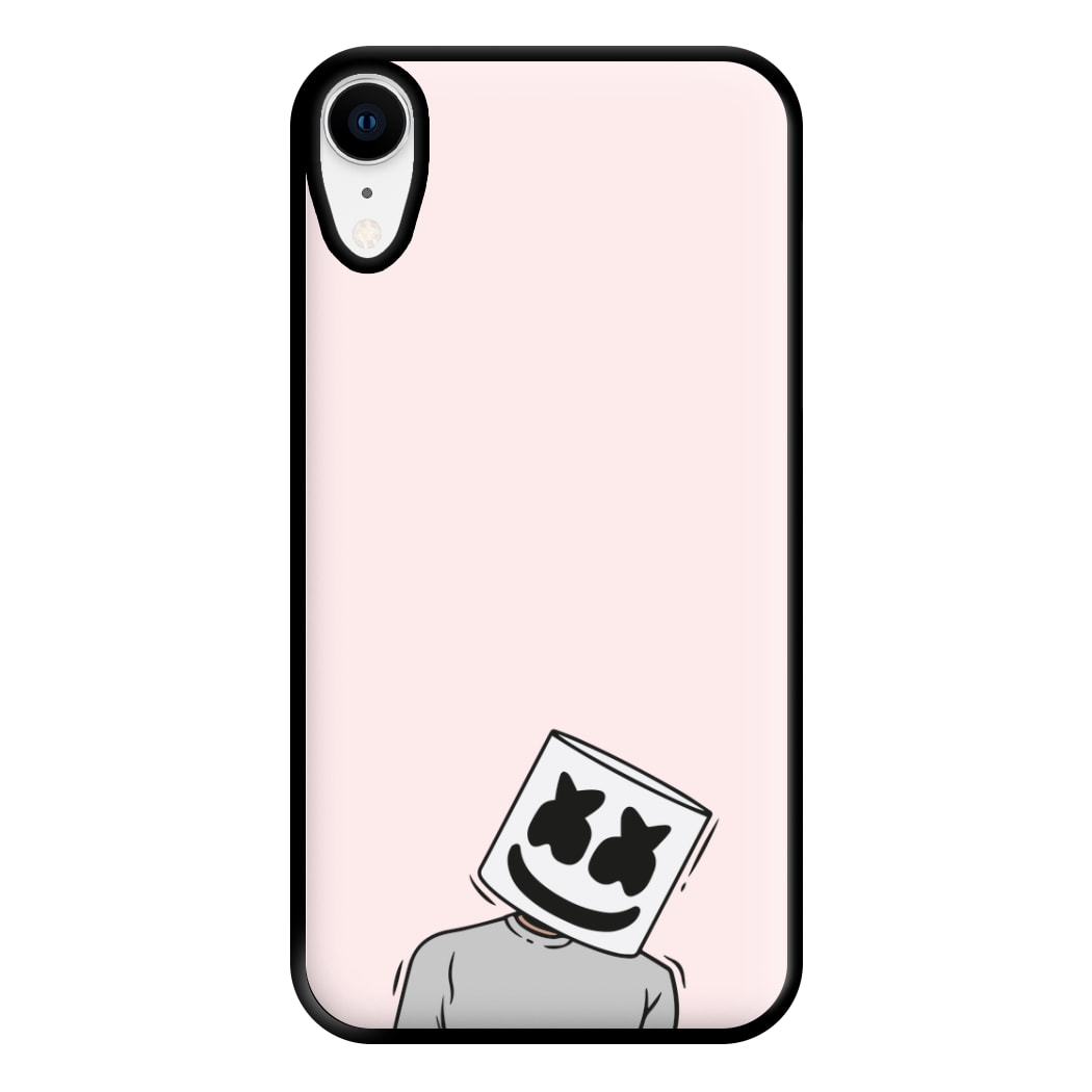 Grey Shirt - White Helmet DJ Phone Case for iPhone XR