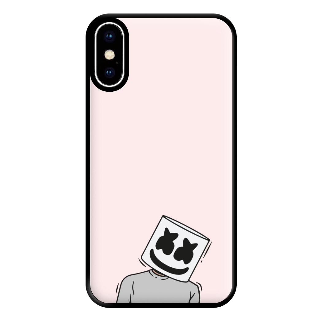 Grey Shirt - White Helmet DJ Phone Case for iPhone XS Max