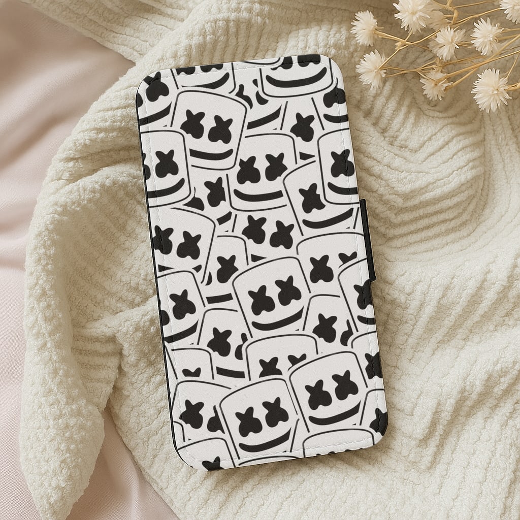 Collage - White Helmet DJ Flip / Wallet Phone Case