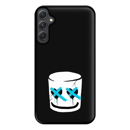 Blue Eyes - White Helmet DJ Phone Case for Galaxy A34