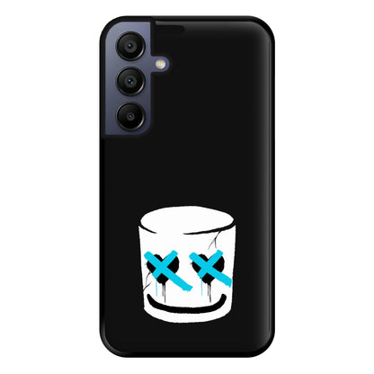 Blue Eyes - White Helmet DJ Phone Case for Galaxy A15