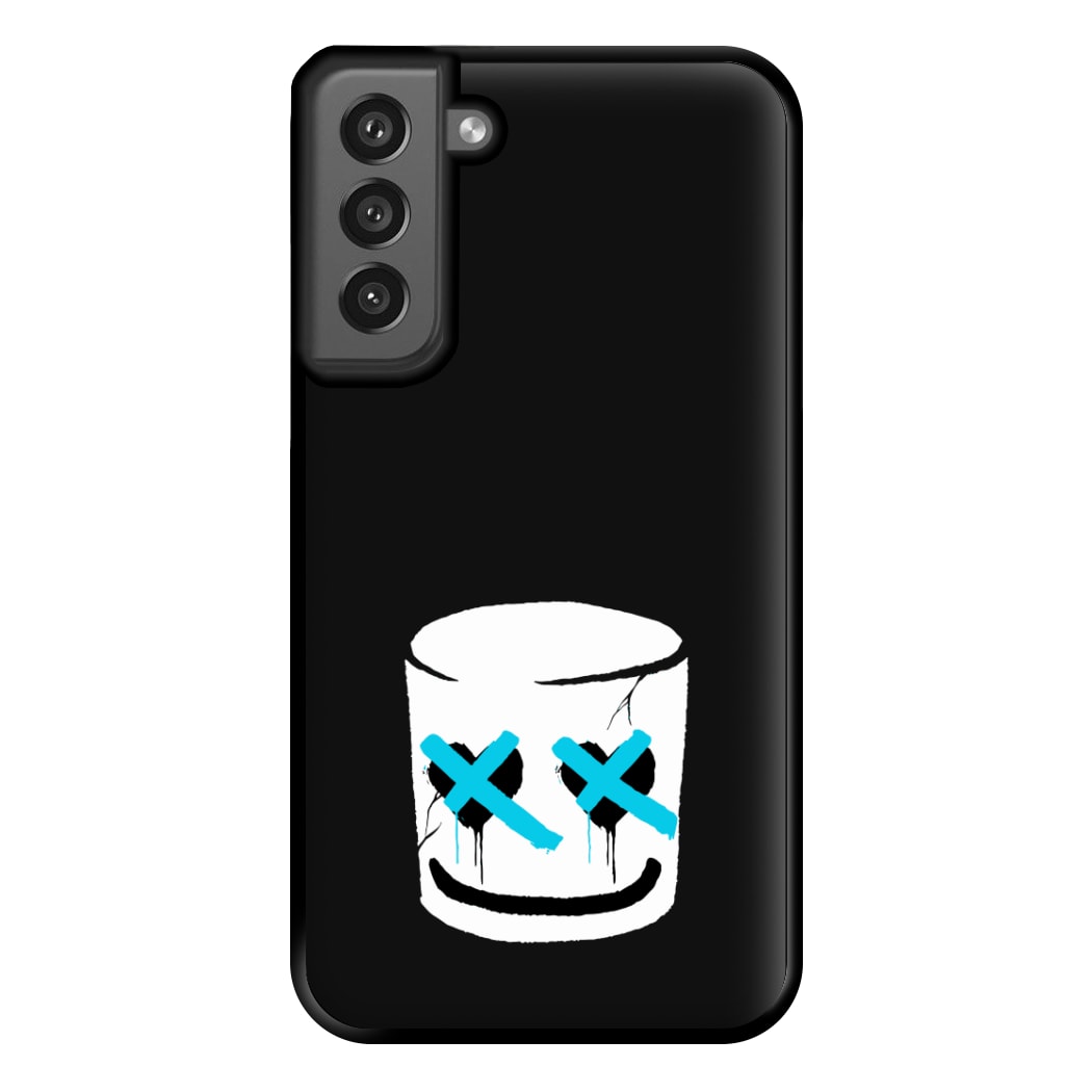 Blue Eyes - White Helmet DJ Phone Case for Galaxy S21FE