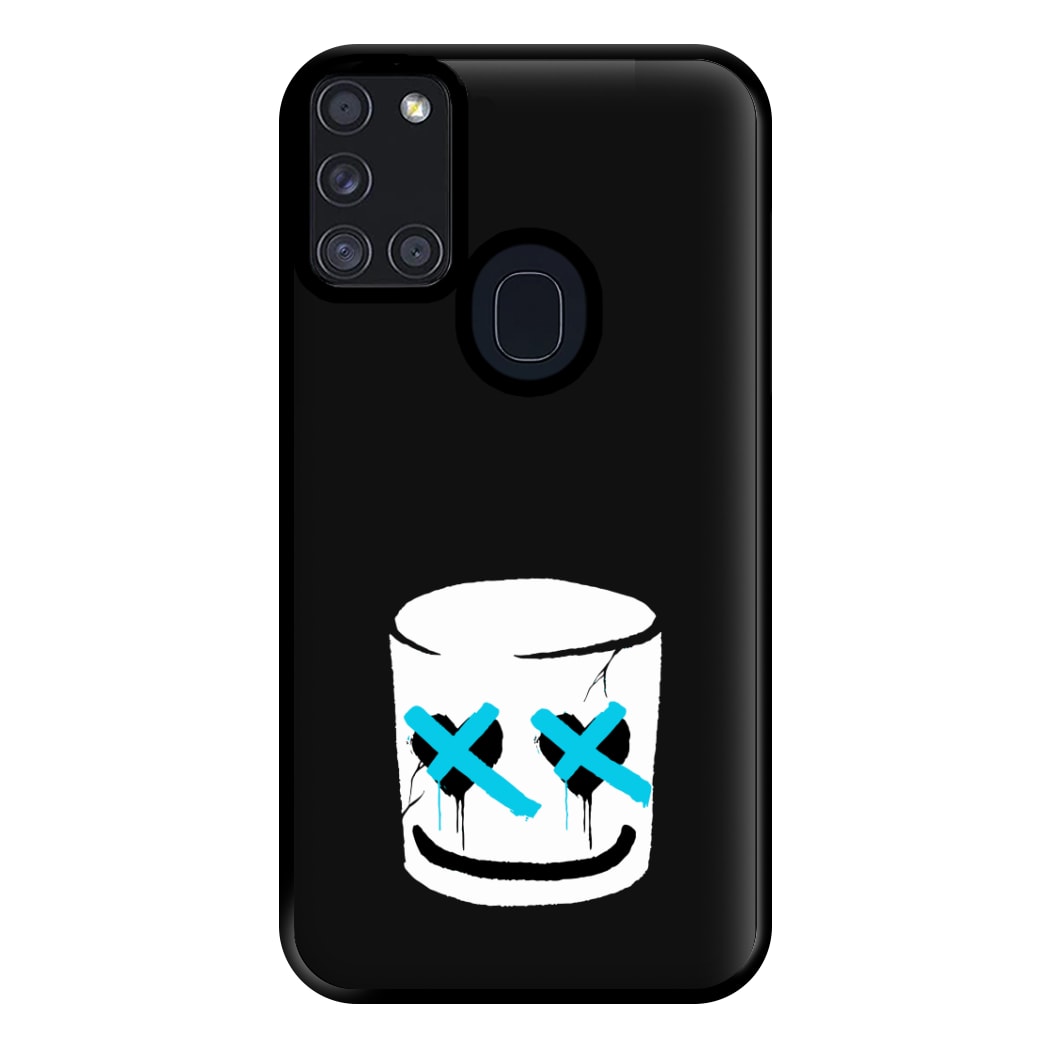 Blue Eyes - White Helmet DJ Phone Case for Galaxy A21s