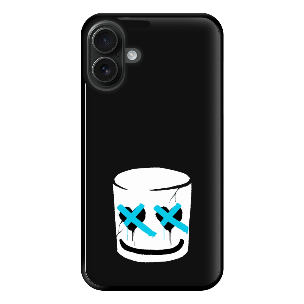 Blue Eyes - White Helmet DJ Phone Case for iPhone 16 Plus