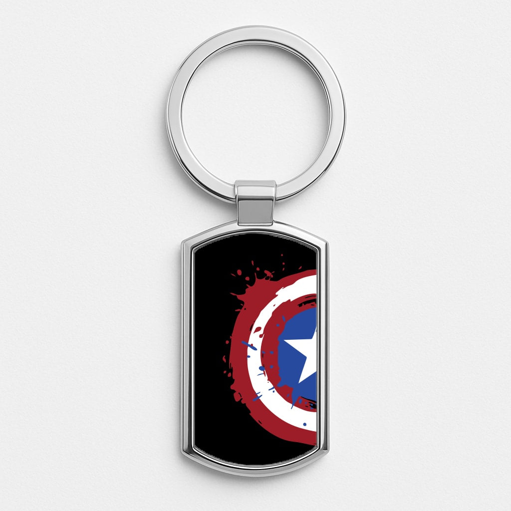 The Shield Silver Keyring