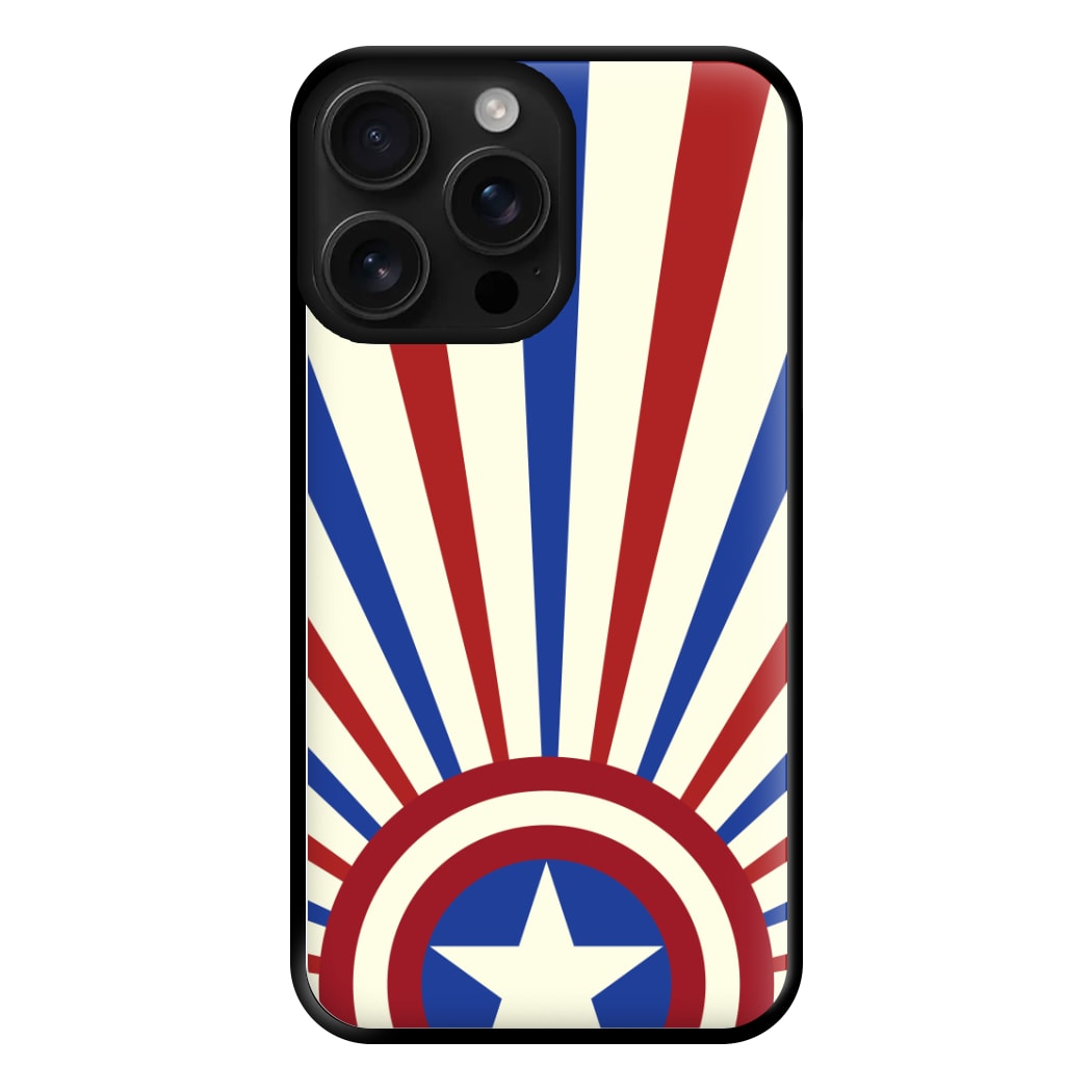 Shield And Stripes Phone Case for iPhone 16 Pro Max