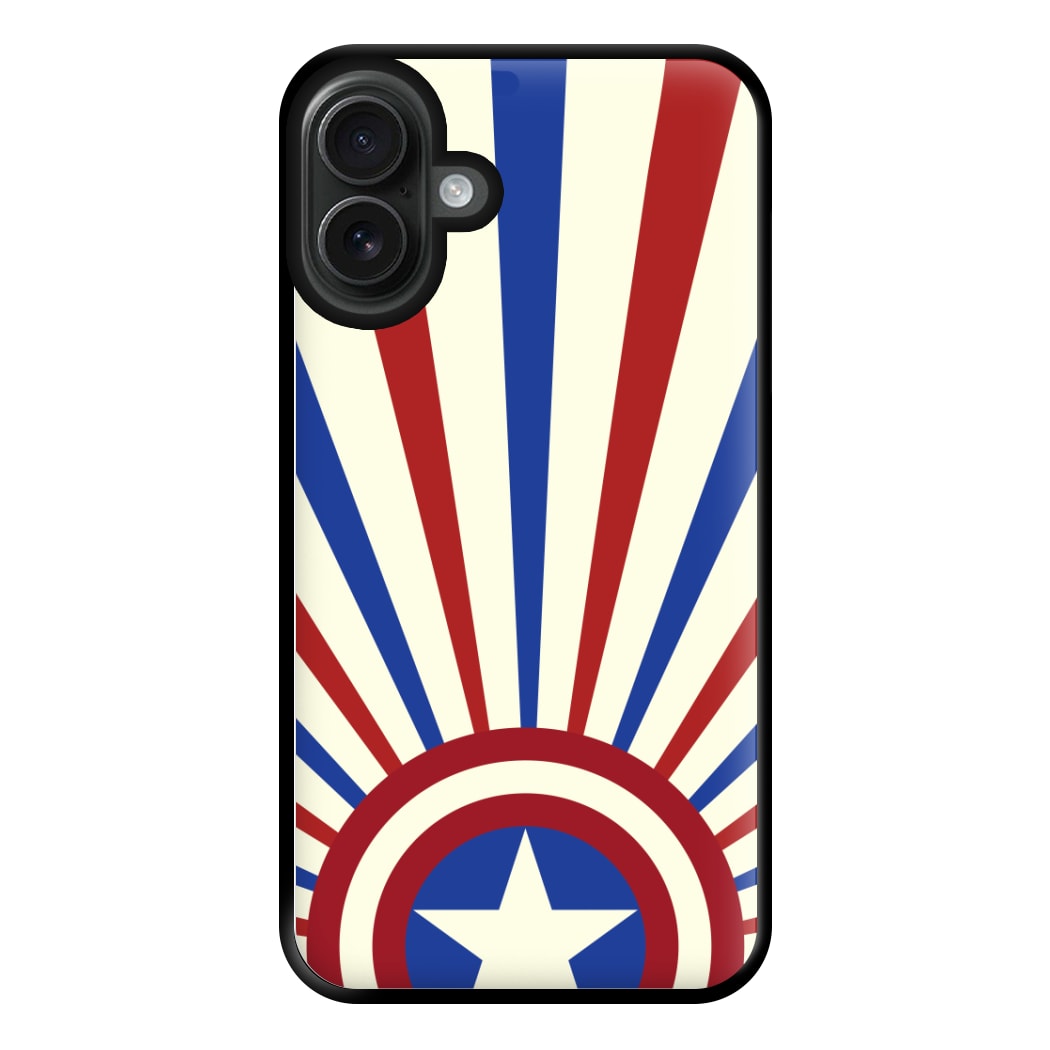 Shield And Stripes Phone Case for iPhone 16 Plus